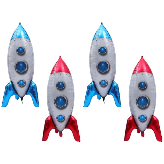 CIMAXIC 4Pcs Aluminium Film Balloons Assorted Color for Birthday Party Decoration and Photo Props