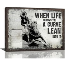 Western Wall Art Horse boy Pictures Wall Decor Canvas Prints Country Framed Artwork Paintings Poster Decorations for Home Bathroom Kitchen Bedroom Living Room Office 16"x12"