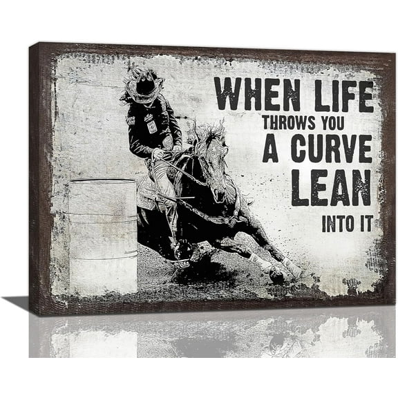 Western Wall Art Horse boy Pictures Wall Decor Canvas Prints Country Framed Artwork Paintings Poster Decorations for Home Bathroom Kitchen Bedroom Living Room Office 16"x12"