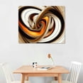 thumbnail image 2 of JEUXUS  - Abstract Orange White Lines Wall Art Painting The Picture Print On Canvas Abstract Pictures for Home Decor Decoration Gift 20x16in, 2 of 6