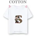 thumbnail image 3 of Camiseta de algodón con el alfabeto de Disney Mickey de la A a la Z, moda de verano para niños y niños, camisetas informales de cuello redondo y manga corta, 3 of 5