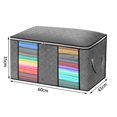 thumbnail image 3 of 6 Pack Clothes Storage Bags Foldable Clear Window Reinforced Handles, Bedroom Organizing, 3 of 7