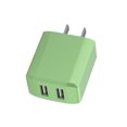 thumbnail image 4 of Worallymy Puertos USB duales Cargador de pared Viaje Teléfono rápido Cargador de tableta Adaptador de carga USB DC 5V 2A Enchufe de EE. UU. Verde Worallymy JD735815528, 4 of 7