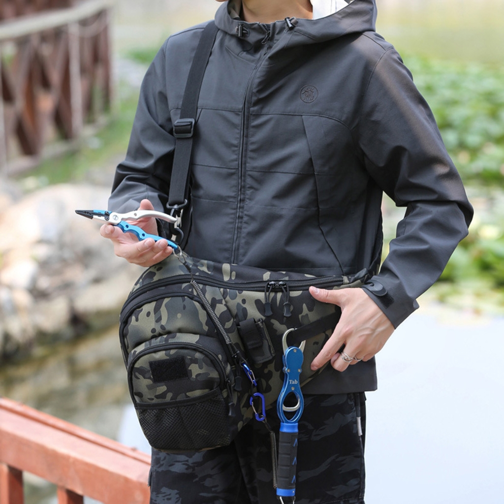 Oasiva Fishing Lures Backpack Hiking Hunting Camping Fishing Gear Shoulder Bag Tackle Storage Bag Lightweight Fishing Chest Bag