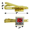 thumbnail image 3 of Justice League Cyborg Logo Square Tie Bar Clip Clasp Tack- Silver or Gold, 3 of 6