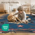 thumbnail image 4 of ODIKA 5'x7' Washable Area Rug Bass Fishing Patriotic Stars Stripes Border Lure Vintage Fish Refined Structured for Small Living Room, Bedroom, Easy Care, Non-Shedding, Pet Friendly, 4 of 7
