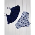 thumbnail image 2 of Swimsuits for Women Sexy Bandeau Bikini Sets High Waist Padded Bra Bathing Suit Swimwear Tankini Tops & Bottoms,S,M,L,XL,XXL,blue, 2 of 5
