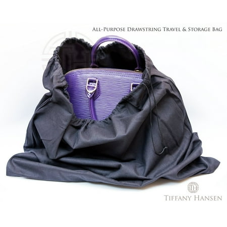 Drawstring Hobo Bag - Tiffany Hansen Designs Cotton Large Drawstring Shoe & Purse Travel Storage Bag 4 Pack (Cotton)