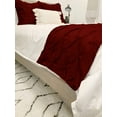 thumbnail image 3 of Bed Runner 100% Cotton 800 TC 1 Piece Pinch Pleated Bed Runner, Decorative Bed Scarf, 1 Pinch Pleated Luxury Bed Runner (King Size, Burgundy), 3 of 3