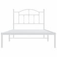 thumbnail image 3 of vidaXL Metal Bed Frame with Headboard White 100x190 cm, 3 of 5