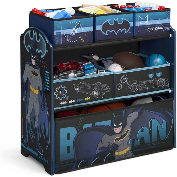 Delta Children Design & Store 6 Bin Toy Storage Organizer - Greenguard Gold Certified, Batman