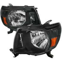 Factory Style Headlights (Black Housing/Clear Lens) Made for and Compatible with 2005-2011 Toyota Tacoma
