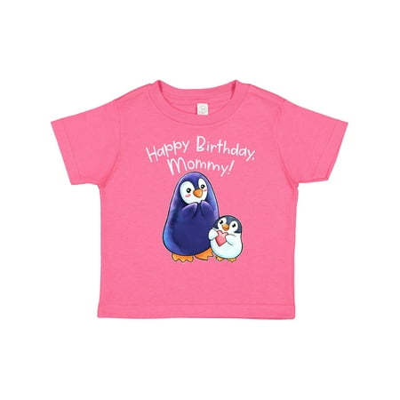 

Inktastic Happy Birthday Mommy!- Cute Penguins Gift Toddler Boy or Toddler Girl T-Shirt