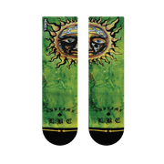 MERGE4 High-Performance Soft Breathable Moisture-wicking Sublime Sun Graphic Art Band Crew Socks for Kids, Green