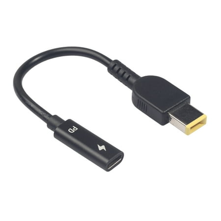 

BYDOT 3671 90W USB Type-C Female to 11mmx4.5mm Square for DC Male Port Power Adapter