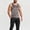 Dark Gray, variant on Velvet Tank Top for Men U-Neck Sleeveless Stretch Velour Casual Undershirt Daily Wear Gray L