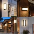 thumbnail image 2 of Lámpara de pared para exterior, impermeable, a prueba de humedad, de aluminio, para balcón, pasillo, terraza, escalera, iluminación, patio exterior, lámpara de pared exterior, 2 of 3