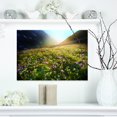 thumbnail image 1 of Prairie avec Fleurs Colorées - Art sur Toile Paysage Surdimensionné, 1 of 3