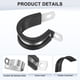 thumbnail image 2 of Uxcell 20 Paquete de Abrazaderas de Cable 22 mm Acero Inoxidable 304 Goma Forma R para Tubo, 2 of 7
