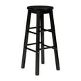 thumbnail image 2 of PJ Wood Classic Round-Seat 24-Inch Kitchen Counter Stools, Black (8 Pack), 2 of 6