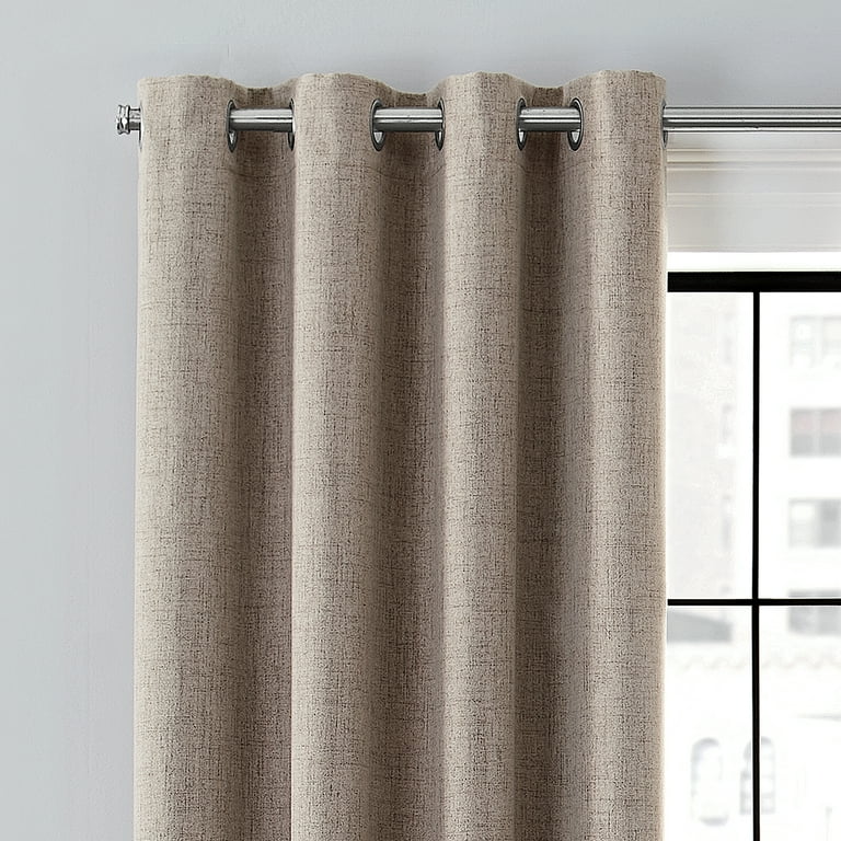 Brookstone Renwick Solid Total Blackout Grommet Top Single Curtain