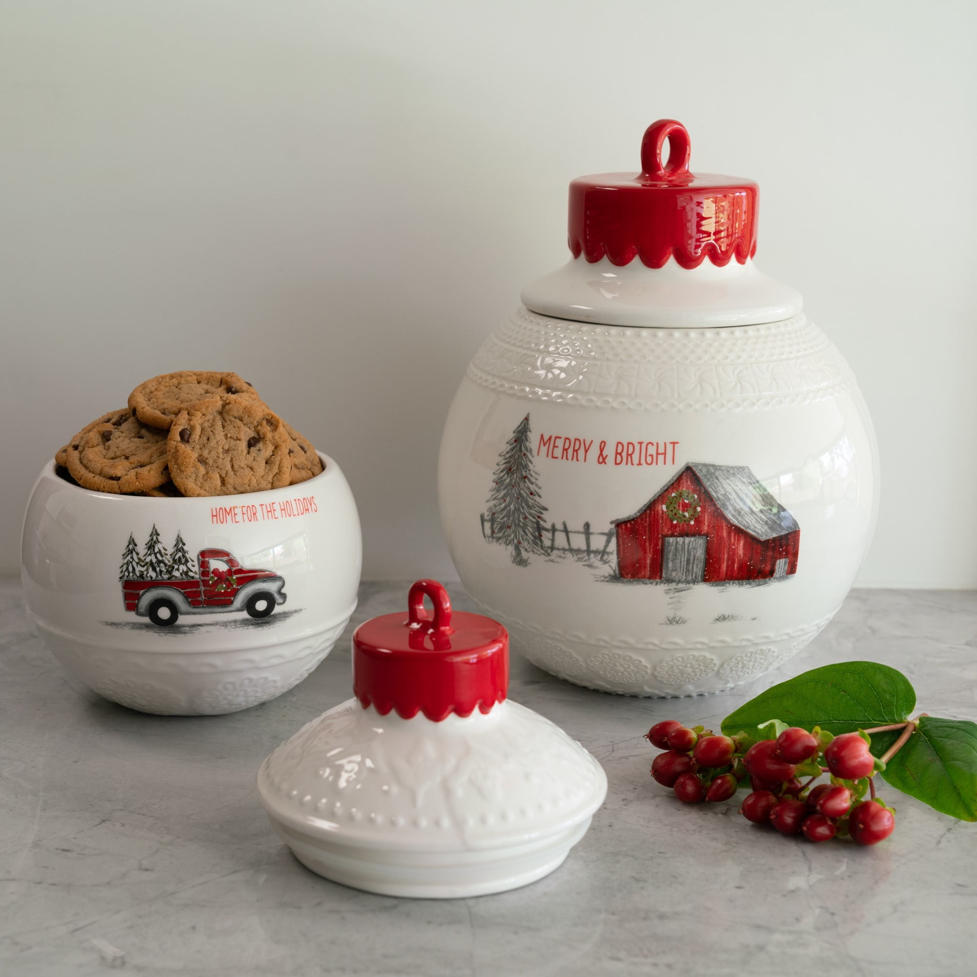 10 Strawberry Street Winter Wonderland Ornament Cookie Jar