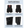 thumbnail image 6 of ETHAN Boy's 5-Piece Suit Boys' Formal Suit Set with Vest Pants and Tie Toddler Formal Dresswear Set Purple 16 Years, 6 of 7