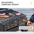 thumbnail image 6 of Outsunny 26" Charcoal Grill with Side Table, Bottom Shelf and Adjustable Height, 6 of 9