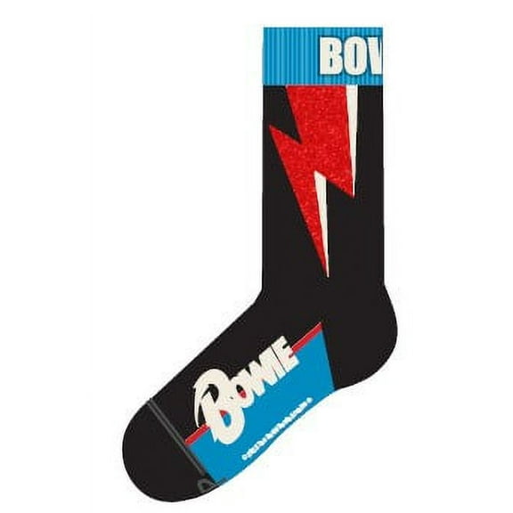 BOWIE RED FLASH CREW SOCKS, BLACK, ONE SIZE, MEN'S