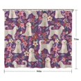 thumbnail image 5 of Goldendoodle Dog and Flower Floral Shower Curtain 84"x72" ,Bathroom Decorative Shower Curtains Set with 12 Hooks,Modern Waterproof Washable Shower Curtain, 5 of 6