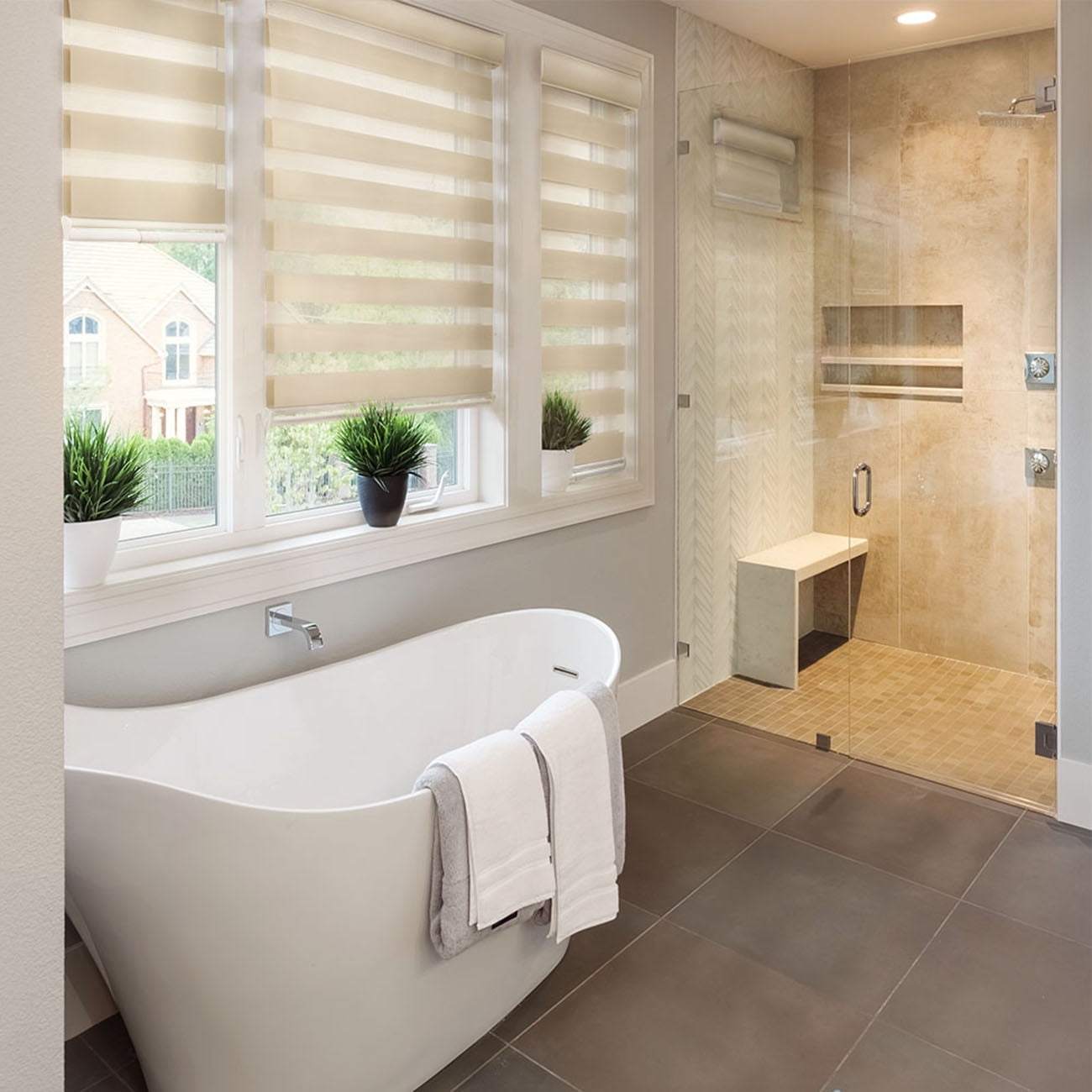 CHICOLOGY Dual Layer & Privacy Free-Stop Cordless Zebra Roller Shades