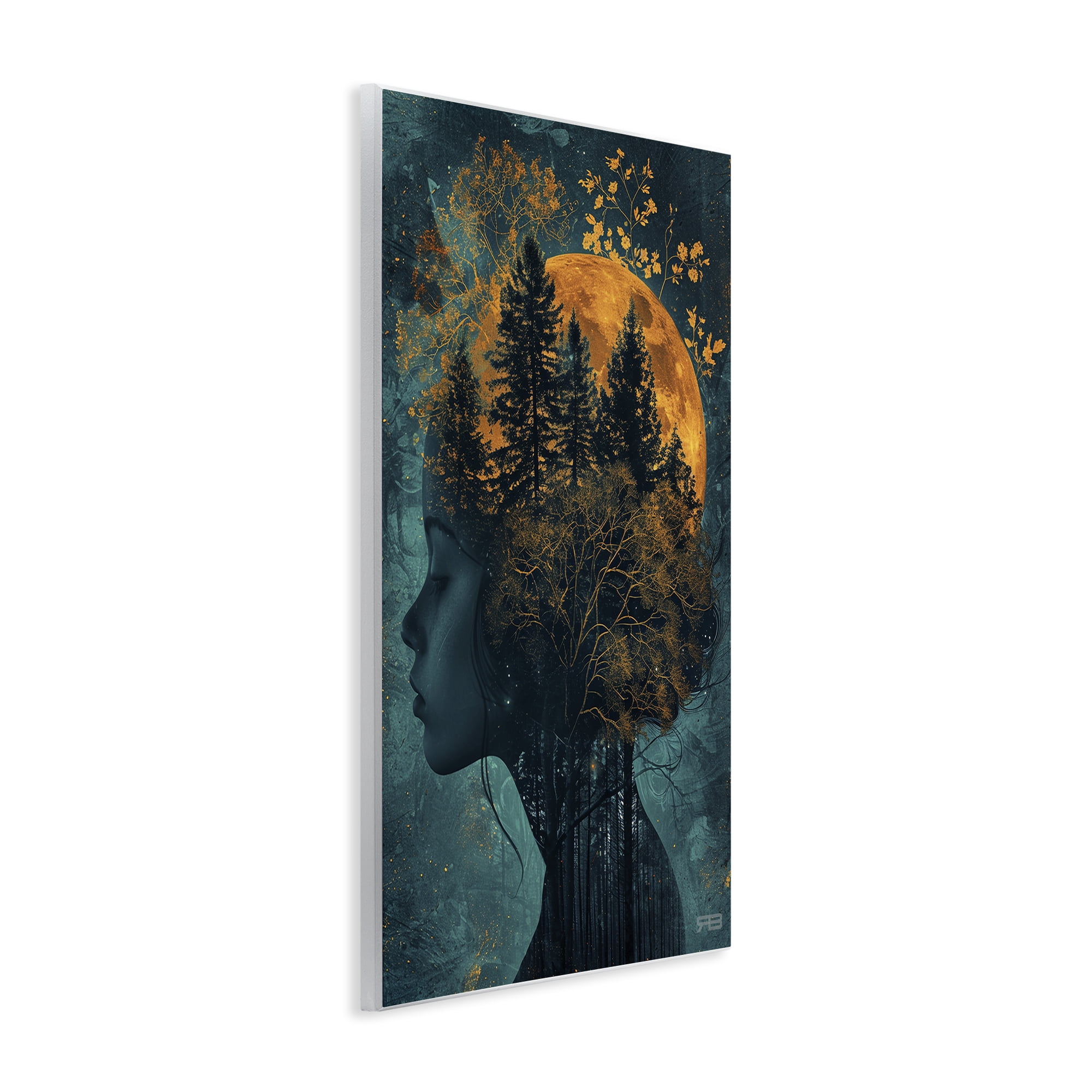 Stupell Industries Visage of Woman with Nature People Painting Unframed Art Print Wall Art, 13 x 19