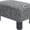 Charcoal Gray, variant on Ottoman Foot Rest, Small Foot Stool with Linen Fabric Upholstery and Plastic Legs, Cube Ottoman for Living Room, Blue