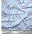 thumbnail image 1 of Soimoi Blue Viscose Chiffon Fabric Berries Leaves Print Fabric by the Yard 42 Inch Wide, 1 of 3