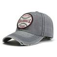 thumbnail image 3 of Xfvqtps Wash Distressed Baseball Cap for Men Women Vintage Adjustable Embroidered Trucker Hat Gray, 3 of 5