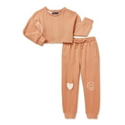 Limited Too Toddler Girl Fleece Top and Joggers Set, 2-Piece, Sizes 2T-4T