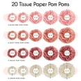 thumbnail image 3 of EpiqueOne 20 Piece Tissue Paper Pom Poms | Blush Pink, Dusty Rose, Mauve & Cream | Colorful Paper Flower Wall Decorations for Bridal Showers, Baby Showers, Weddings, Graduations, Tea Parties & More, 3 of 9
