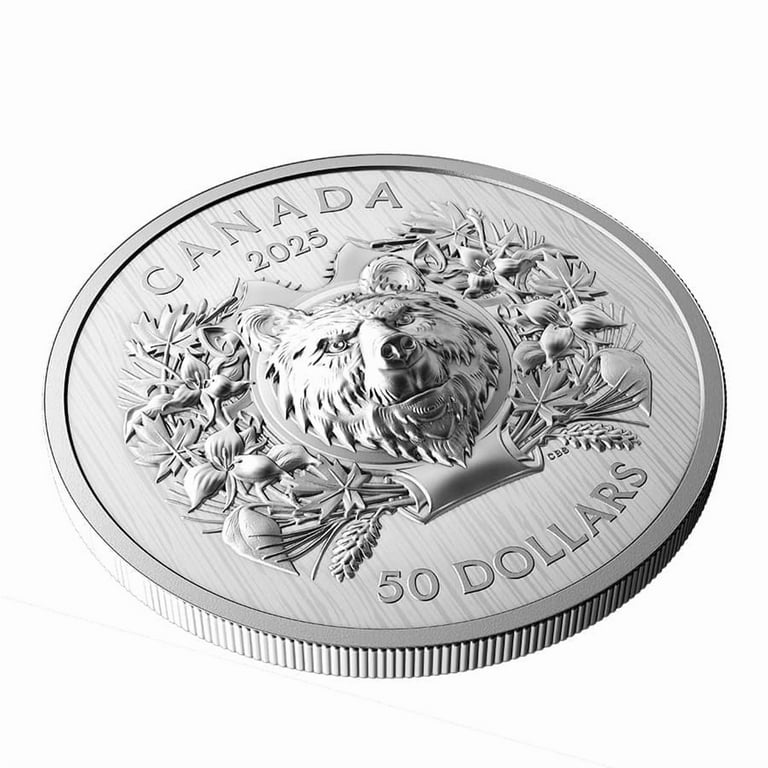 2025 Canada 70 Gram Heraldic Bear Silver Coin .9999 Fine - Walmart.com