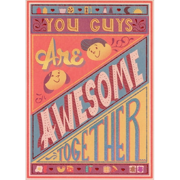 Designer Greetings Awesome Together Funny / Humorous Wedding Anniversary Congratulations Card