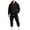 Black, variant on Men Sets Outfits 2 Piece Jogging Suits for Men Activewear Work Out Hoodie and Sweatpants Set Casual Big and Tall Baggy Jumpsuit