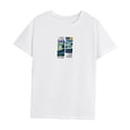 thumbnail image 3 of Camiseta de verano para mujer, camiseta elegante y ligera con cuello redondo para viajes en la calle y el trabajo S, 3 of 7
