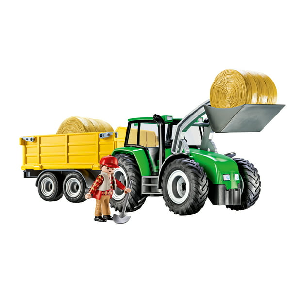 Labe Golven Plotselinge afdaling PLAYMOBIL Tractor with Trailer Play Vehicle - Walmart.com