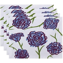 Simply Daisy 18" x 14" Spring Floral 1 Floral Print Placemats, Set of 4