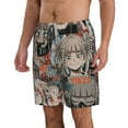 thumbnail image 2 of My Hero Academia Himiko Toga Cute Men's Beach Shorts Swim Trunks Casual Quick Dry Board Shorts Swimwear with Mesh Lined and Pockets, 2 of 8