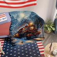 thumbnail image 2 of 1pc Christmas Winter Train Journey Flannel Fleece Blanket, Soft Warm Throw, All-Season Travel Blanket for Bed, Sofa, Home Decor, Polyester, Digital Print, Vintage Style, Machine Washable, 2 of 5