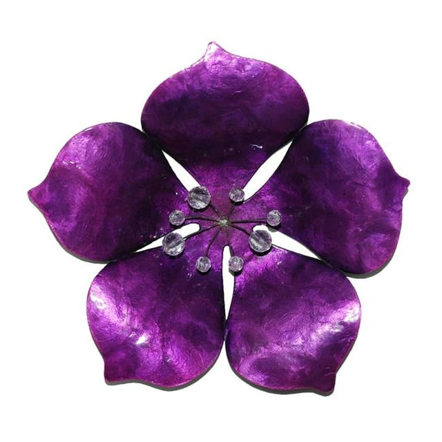 Eangee Home Design esh158 Wall Flower Metal Decor Purple