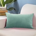 thumbnail image 3 of yuksok Soft Velvet Solid Color Throw Pillow Covers Cushion Case Light Green, 3 of 9
