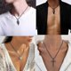 thumbnail image 1 of Necklace Cord With Clasp, 16inch-24inch Braided Rope Necklace For Men Women 316l Stainless Steel Clasp, 2mm Cord Necklace-22 inch-Black-Product code 6 24 inch Black, 1 of 2