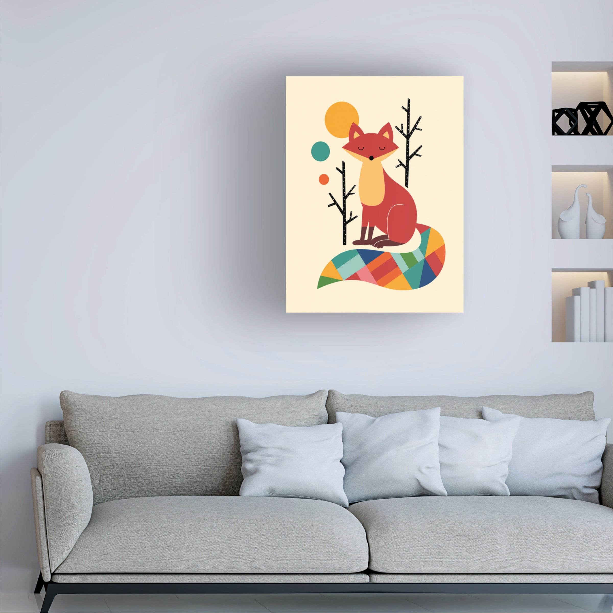Andy Westface 'Rainbow Fox' Canvas Art