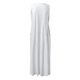 thumbnail image 5 of Vestido largo sin mangas con cuello en V y color liso para mujer: corte holgado, bolsillos, vestido informal cómodo para el día a día., 5 of 5